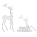 Modern Clear Acrylic Holiday Deer Figurine (Set of 2)