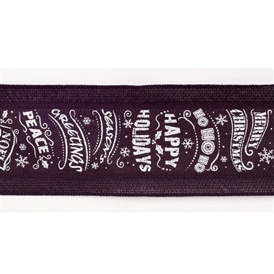 Black and White Christmas Sentiment Ribbon (Set of 3)