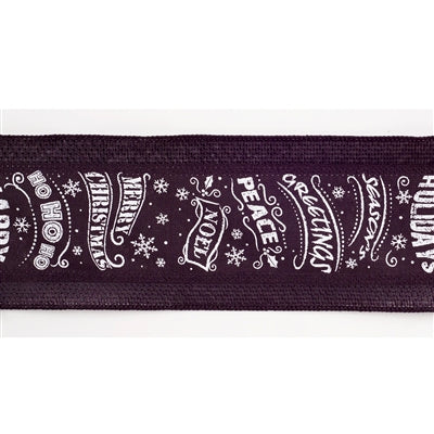 Black and White Christmas Sentiment Ribbon (Set of 3)