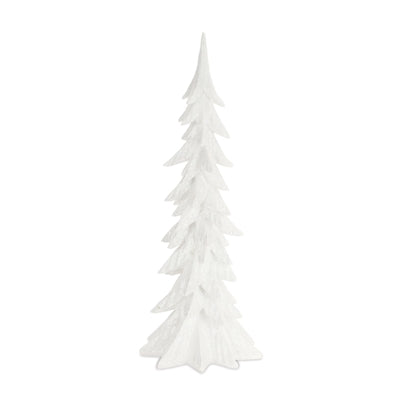 White Shimmer Tabletop Holiday Tree (Set of 3)