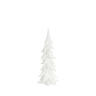 White Shimmer Tabletop Holiday Tree (Set of 3)