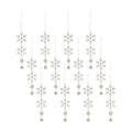 Jewel Tiered Snowflake Ornament Drop (Set of 12)