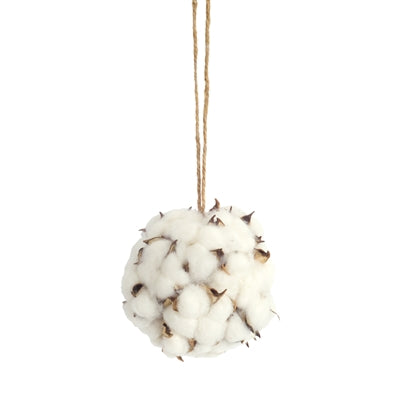 Cotton Orb with Twine Hanger (Set of 12)