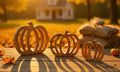 Wood Pumpkin Cut-Out (Set of 6)