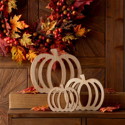 Wood Pumpkin Cut-Out (Set of 6)