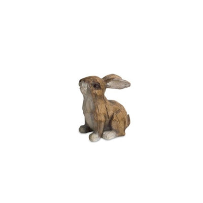 Carved Stone Garden Rabbit Figurine (Set of 6)