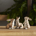 Carved Stone Garden Rabbit Figurine (Set of 6)