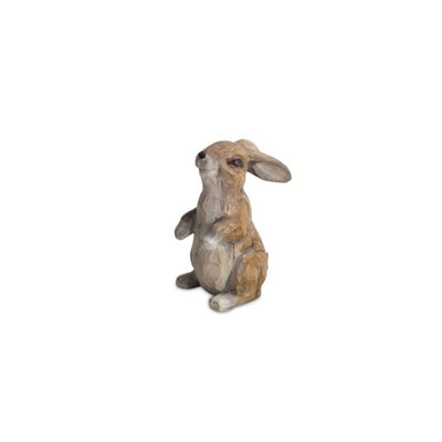 Carved Stone Garden Rabbit Figurine (Set of 6)