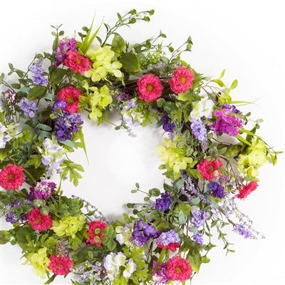 Mixed Floral Wreath 24"D