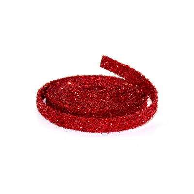 Red Glitter Rope Ribbon (Set of 12 Rolls)