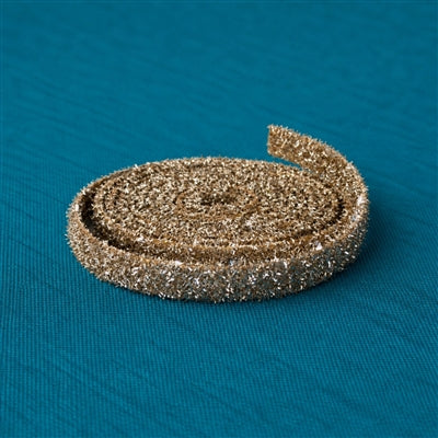 Gold Glitter Rope Ribbon (Set of 12 Rolls)