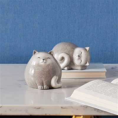 Happy Terra Cotta Cat Shelf Sitter (Set of 4)