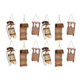 Vintage Wood Sled Tree Ornament (Set of 12)