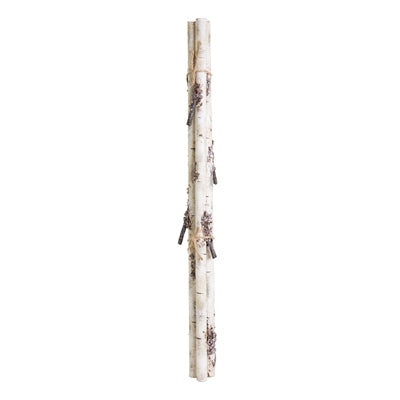 Rustic Birch Log Bundle with Snowy Accents (Set of 12)