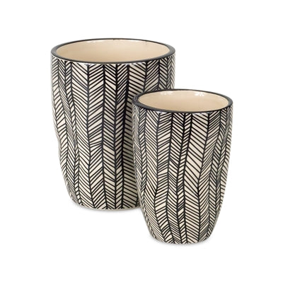Wavy Patterned Planter or Vase (Set of 6)