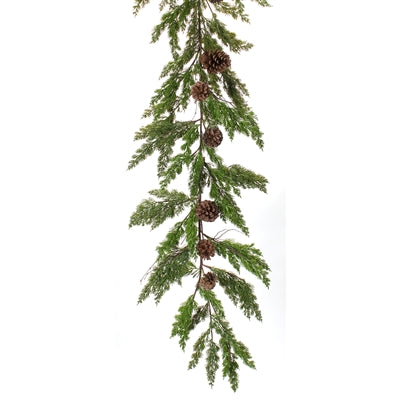 Winter Pine Garland with Pinecone Accents (Set of 2)