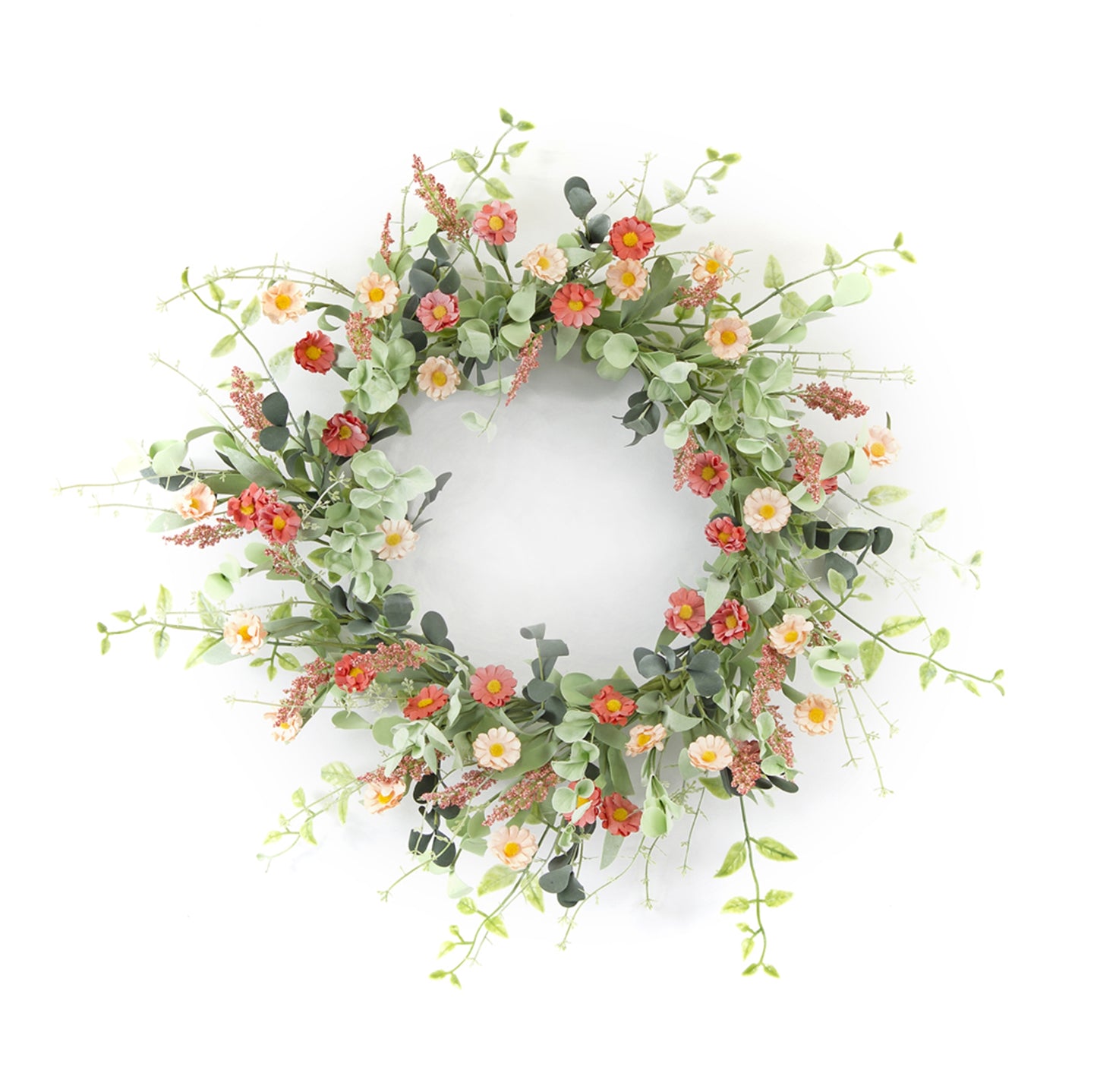 Mini Daisy Floral Wreath 24"D