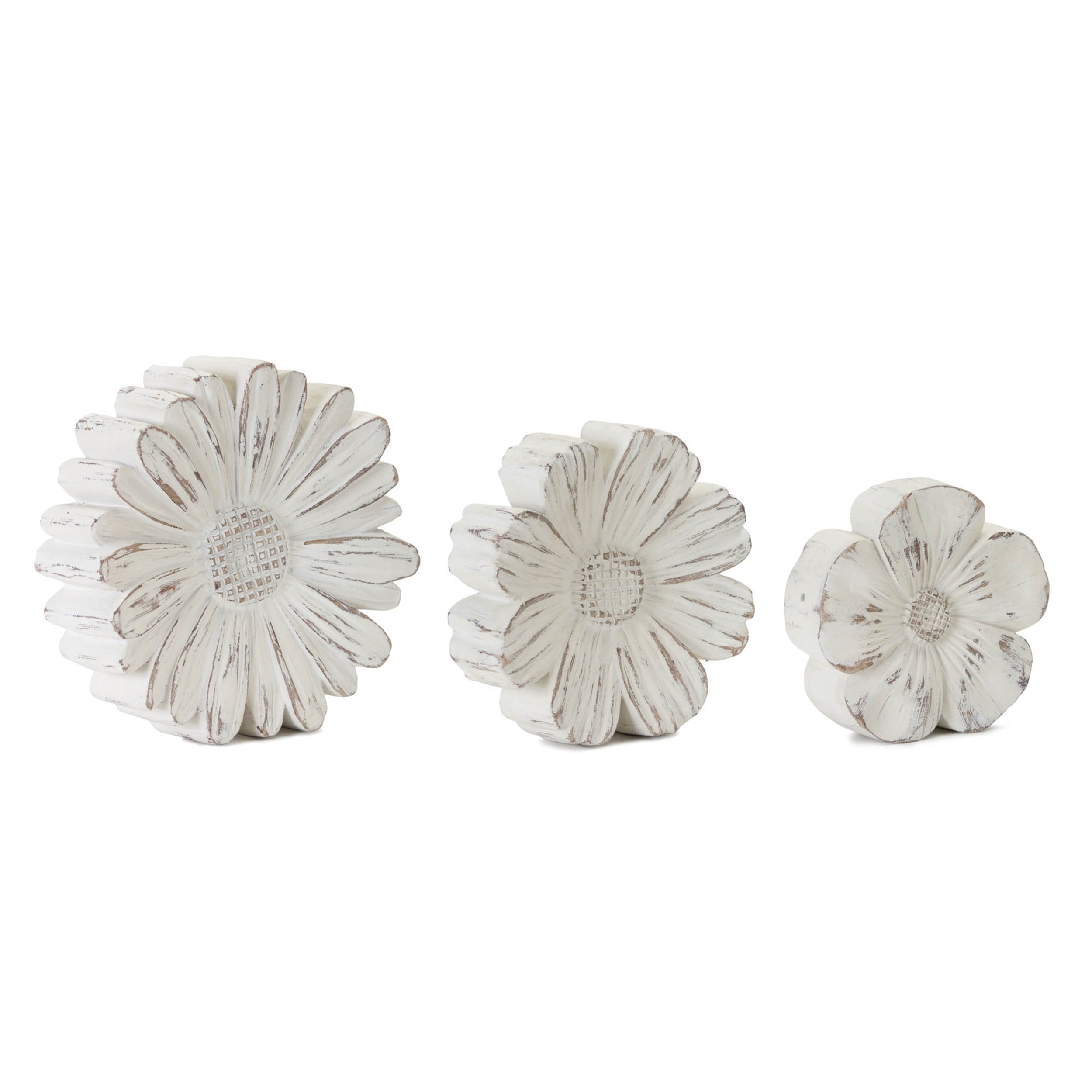 Flower (Set of 3)5"H, 6"H, 7"H Resin/Stone Powder