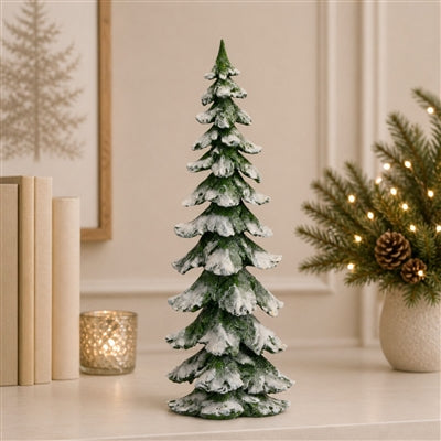Green Flocked Pine Tree 26"H