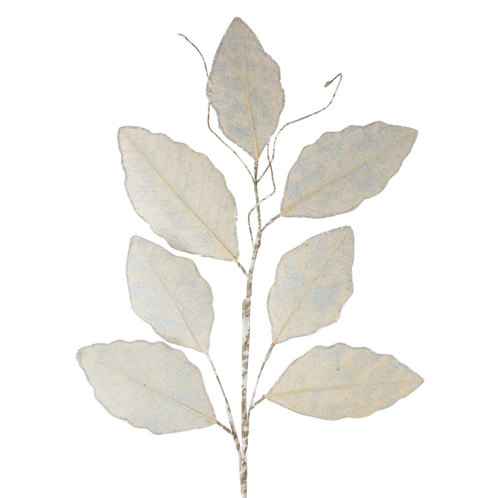 Champagne Magnolia Leaf Spray with Twig Accent (Set of 12)