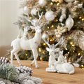 Winter Deer with Woodland Friends Figurine (Set of 2)