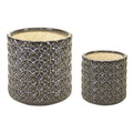 Geometric Pattern Ceramic Pot (Set of 2)