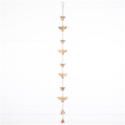 Iron Bumble Bee Rain Chain 61.5"H