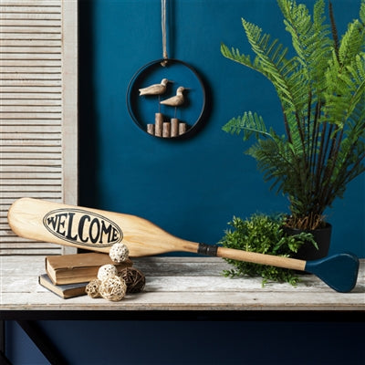 Wooden Oar Welcome Sign 35.5"L