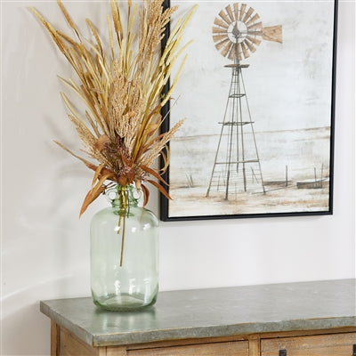 Sage Green Glass Jug Vase (Set of 2)