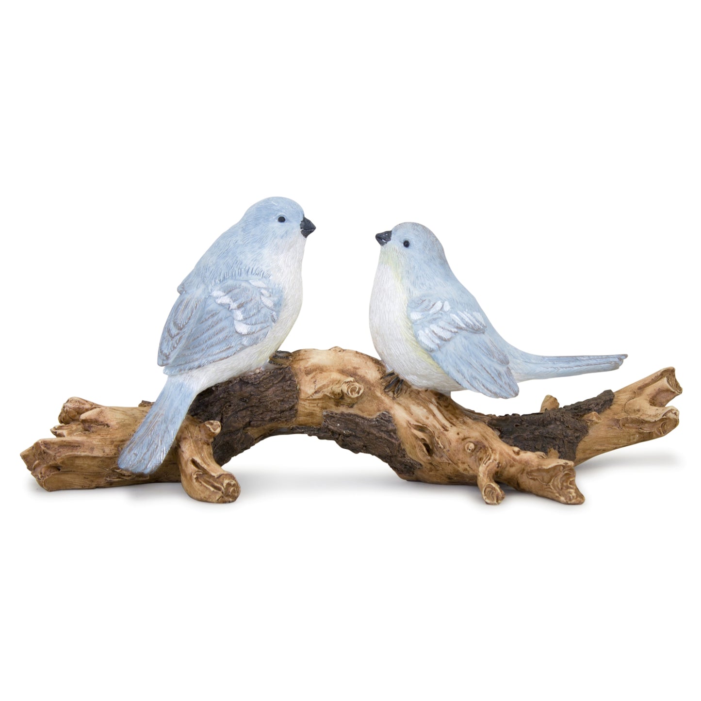 Natural Blue Birds on Branch Figurine 9.5"L