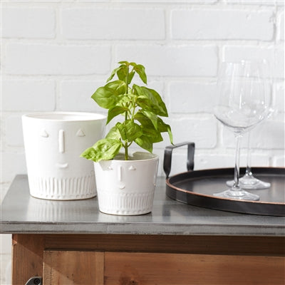 Porcelain Face Planter (Set of 2)