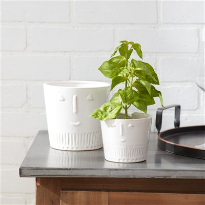 Porcelain Face Planter (Set of 2)