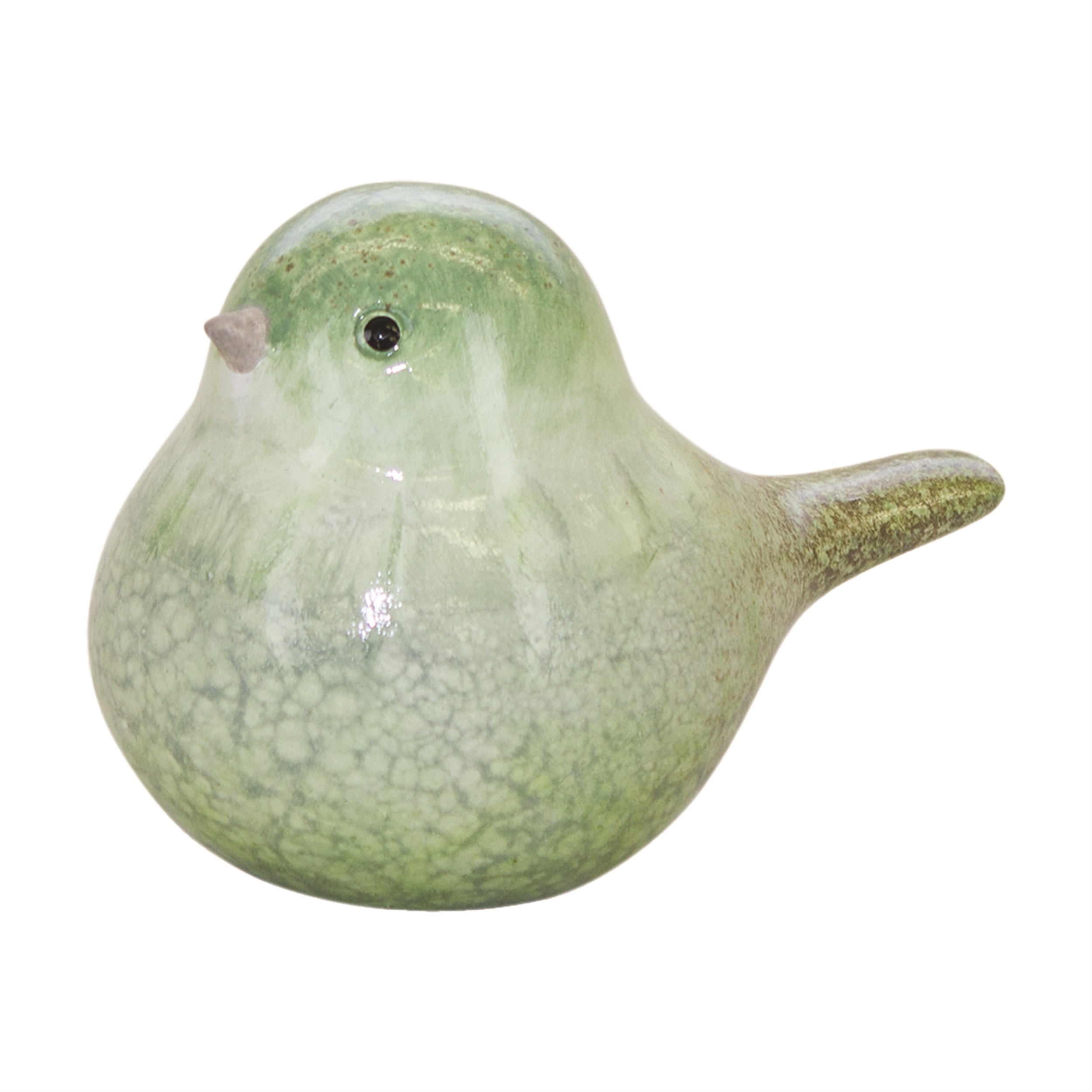 Green Terra Cotta Bird Figurine (Set of 4)