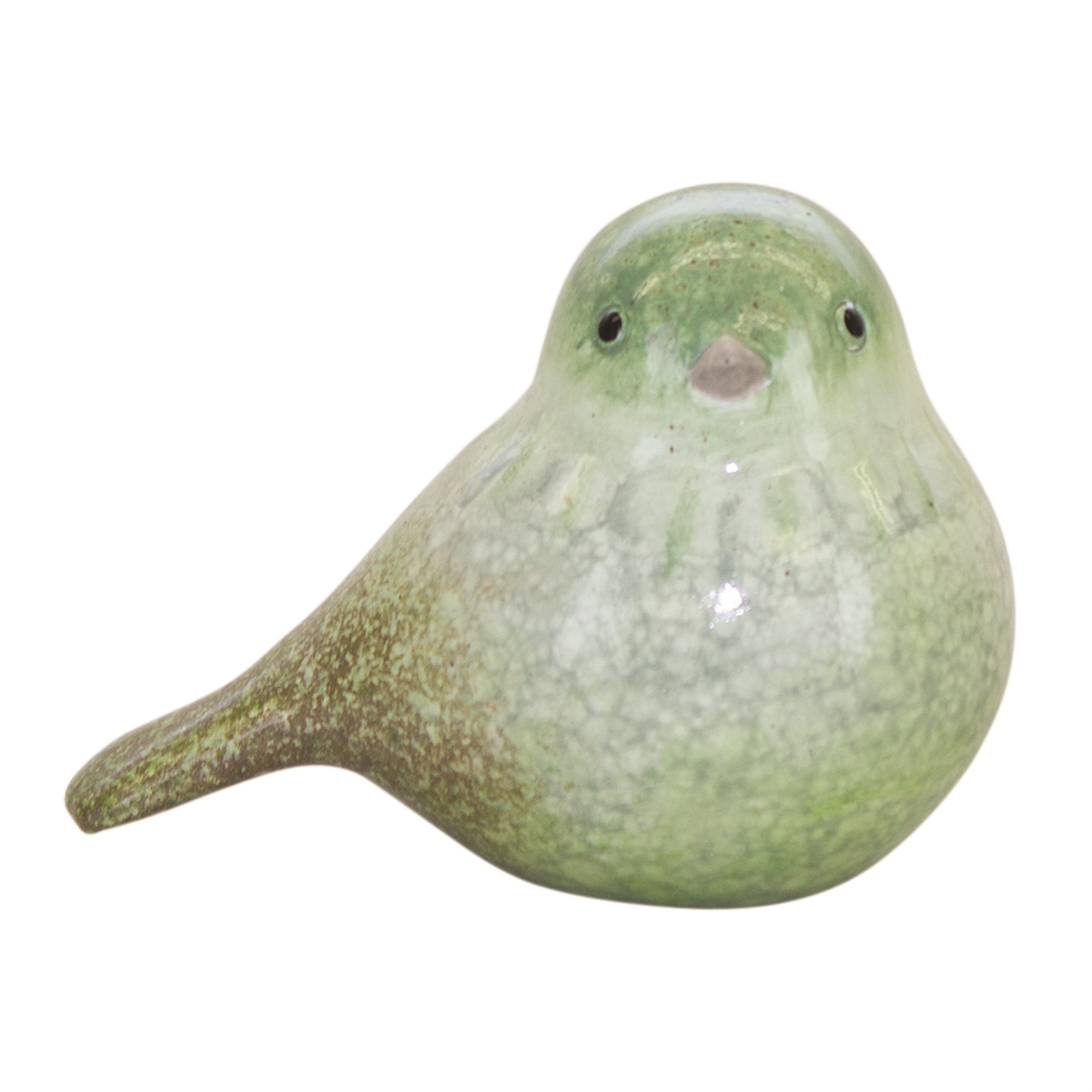 Green Terra Cotta Bird Figurine (Set of 4)