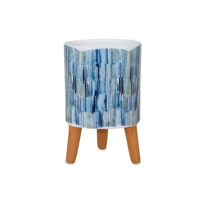 Watercolor Planter with Terra Cotta Legs (Set of 2)