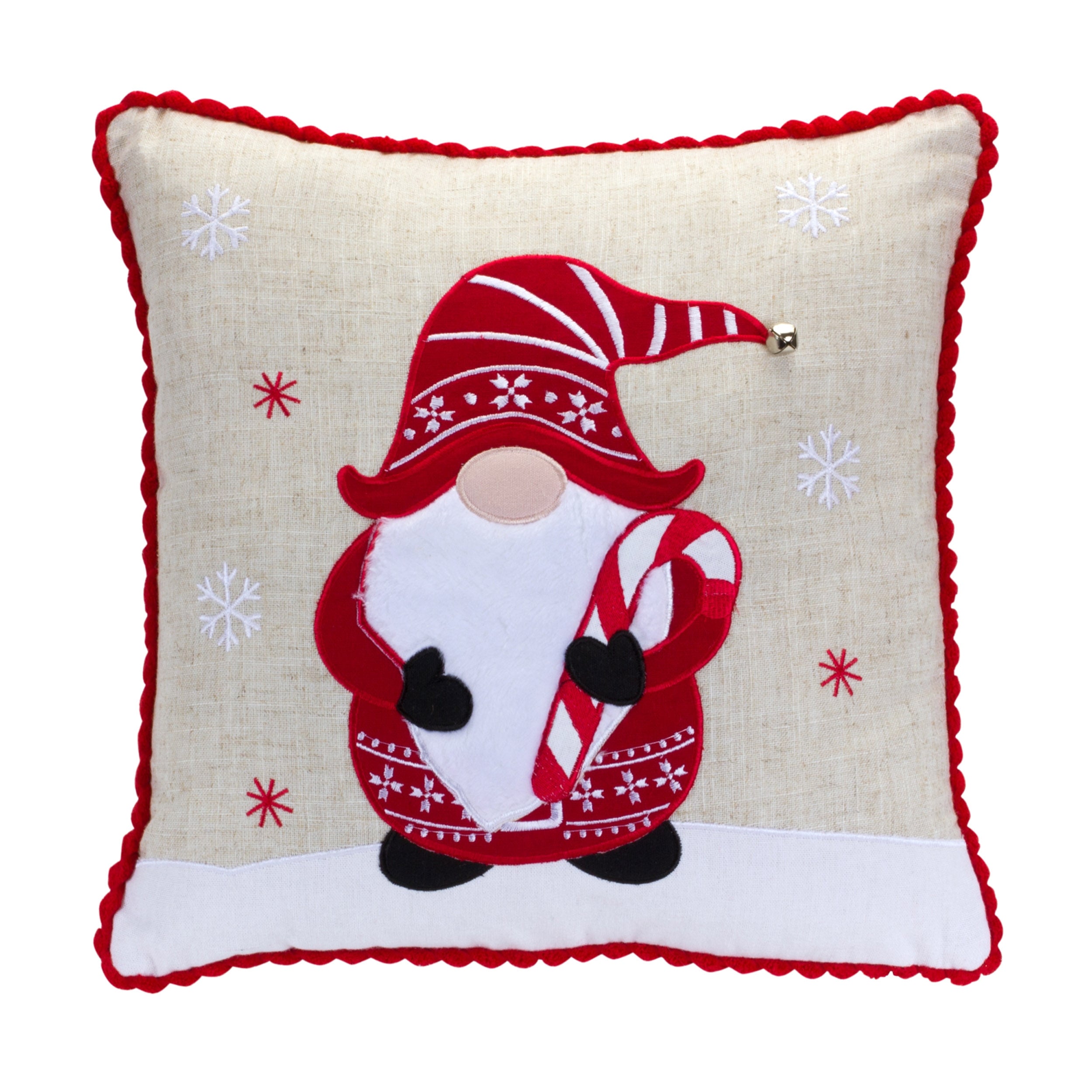 Gnome Holiday Pillow (Set of 2) 15”SQ Polyester