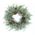 Winter Pine Wreath with Pine Cones 29.5"D