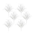 White Glitter Twig Bush (Set of 6)