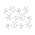 Traditional White Wood Cut Out Snowflake Decor (Set of 12)