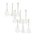 Wood Tree Tag Ornament with Beaded Hanger (Set of 9)