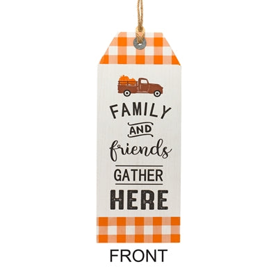 Reversible Fall Friends and Jolly Holiday Tag 23.5"H