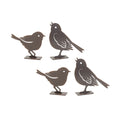 Metal Cut Out  Bird Figurine (Set of 4)