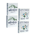 Wood Adventure Block Sentiment Sign (Set of 4)