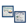 Wood Framed Camping Sentiment Sign (Set of 4)