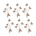 Blue and Orange Wire Butterfly Spray (Set of 6)