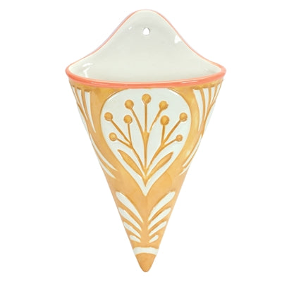 Ornamental Ceramic Wall Pocket (Set of 2)
