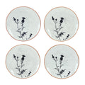 Rustic Thistle Etched Plate with Speckled Finish (Set of 4)