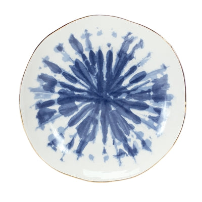 Coastal Tie-Dye Design Ceramic Plate (Set of 4)