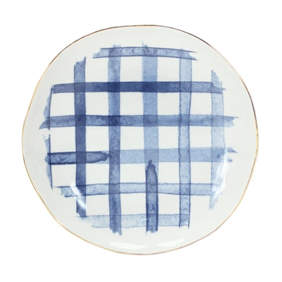 Coastal Tie-Dye Design Ceramic Plate (Set of 4)