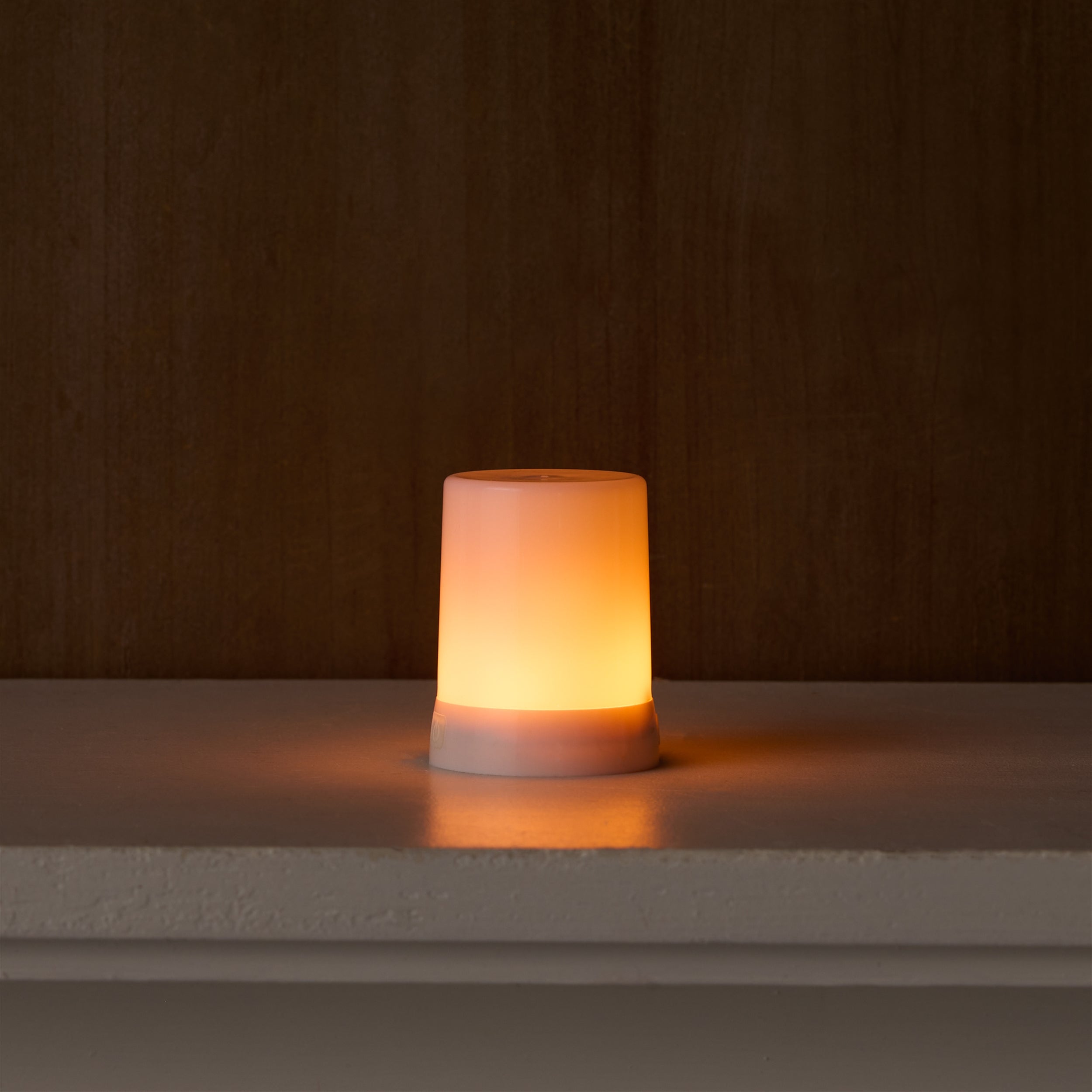 LED FIA Flame Designer Candle with ORANGE Hue 3"H
